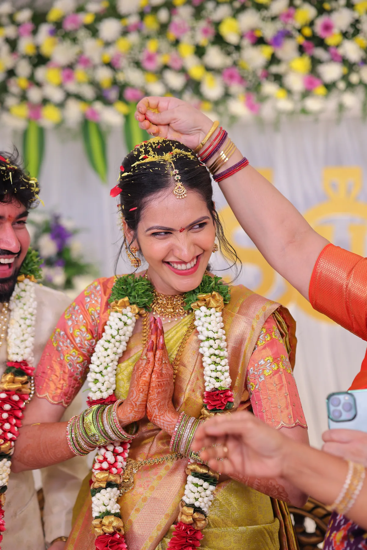 Hema Priya smiling during the celebration